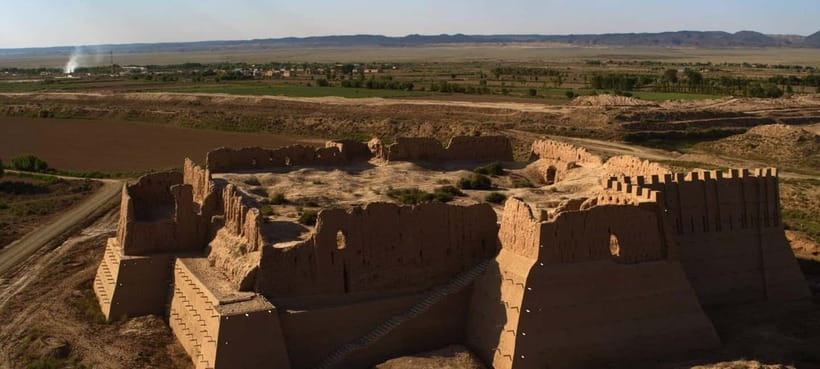 Tranfer Khiva - Bukhara via Ancient Fortresses - Leaving Khiva through the western gate
