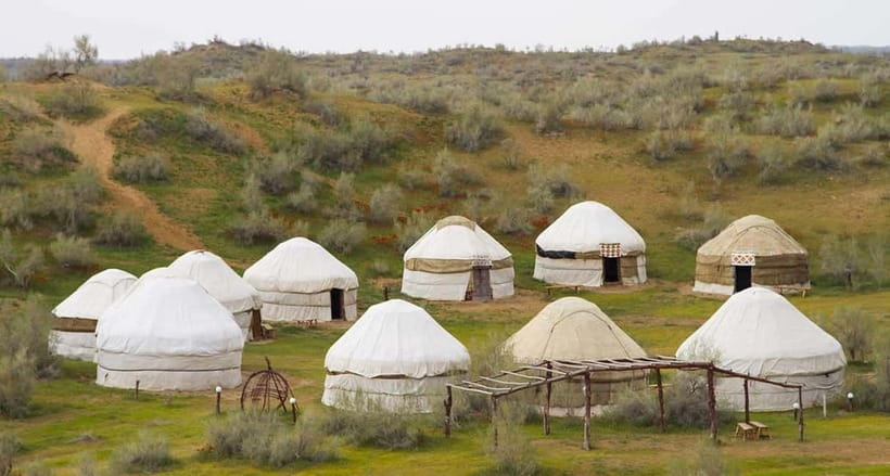 Yurt Camp Tour with Night from Bukhara - Sarmish petroglyphs on the rocky hillside
